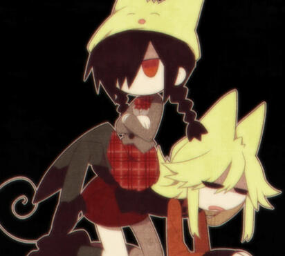 Yonaka and Moge-ko (Mogeko Castle)