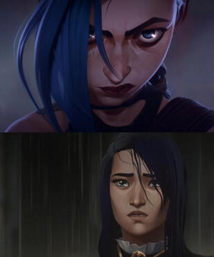Jinx and Caitlyn (Arcane)