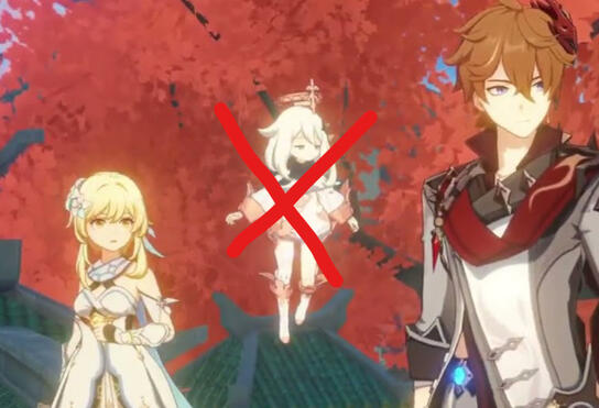 Lumine and Childe (paimon not included) (Genshin Impact)